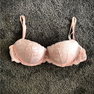 Victoria’s Secret PINK, Lace Padded Push-up Bra, Baby Pink, 36D